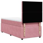 vidaXL Sommier à lattes de lit et matelas Rose 80x200 cm Velours