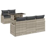 vidaXL Ensemble de canapés de jardin de 6 pièces avec coussins gris clair  rotin polyéthylène