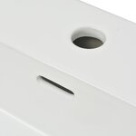 vidaXL Vasque avec trou de robinet en céramique Blanc 51 5x38 5x15 cm