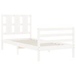 vidaXL Cadre de lit sans matelas blanc 90x200 cm bois massif