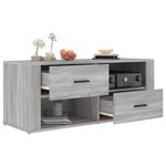 vidaXL Meuble TV Sonoma gris 100x35x40 cm Bois d'ingénierie