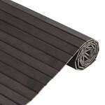 vidaXL Tapis rectangulaire marron foncé 100x200 cm bambou
