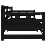 vidaXL Lit coulissant sans matelas noir 2x(90x200) cm