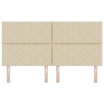vidaXL Tête de lit design blocs en diamant crème 180 cm tissu