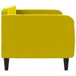vidaXL Lit de repos sans matelas jaune 80x200 cm velours