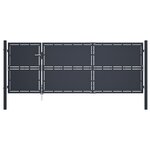 vidaXL Portail de jardin Acier 350 x 125 cm Anthracite