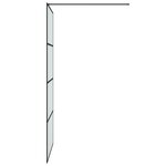 vidaXL Paroi de douche Noir 100x195 cm Verre ESG dépoli