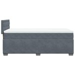 vidaXL Sommier à lattes de lit et matelas Gris foncé 90x200 cm Velours