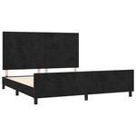 vidaXL Cadre de lit avec tête de lit Noir 160x200 cm Velours
