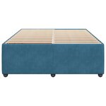 vidaXL Cadre de lit bleu 140x190 cm velours