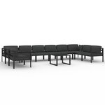 Salon de jardin meuble d'extérieur ensemble de mobilier 11 pièces avec coussins aluminium anthracite 02_0015283