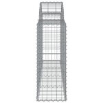 vidaXL Paniers à gabions arqués 11 Pièces 200x30x80/100 cm Fer galvanisé