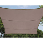 Perel Voile d'ombrage  hydrofuge  2 x 3 m  160 g/m²  polyester  rectangulaire  taupe