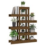 vidaXL Support à plantes Marron miel 85x25x109 5 cm Bois massif pin