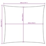 vidaXL Voile de parasol tissu oxford carré 3x3 m orange
