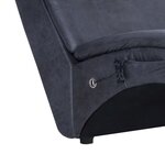 vidaXL Chaise longue de massage avec oreiller Gris Similicuir daim