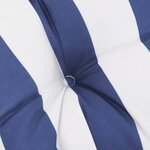 vidaXL Coussins de chaise à dossier haut lot de 2 rayures bleu/blanc