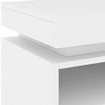 vidaXL Armoire de chevet avec lumières LED blanc 40x39x48 5 cm