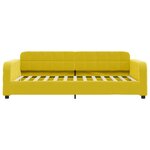 vidaXL Lit de jour avec gigogne et tiroirs jaune 100x200 cm velours