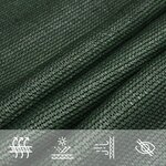 vidaXL Voile d'ombrage 160 g/m² Vert foncé 4x5 m PEHD