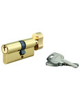 THIRARD - Cylindre STD à bouton 45B x 45 mm anti-arrachement  laiton  3 clés