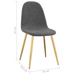 vidaXL Chaises à manger lot de 2 Gris foncé Velours
