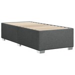 vidaXL Cadre de lit Gris foncé 90x200 cm Tissu
