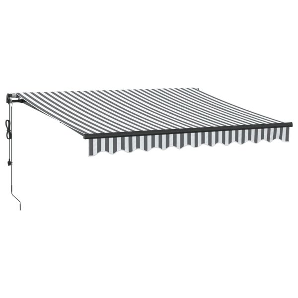vidaXL Auvent rétractable automatique avec LED anthracite et blanc