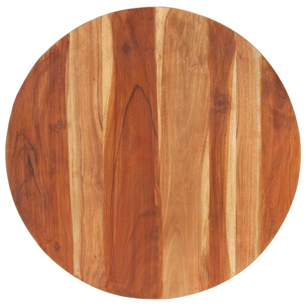 vidaXL Dessus de table bois massif d'acacia rond 15-16 mm 80 cm