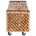 vidaXL Meuble TV 110x30x32 5 cm Bois de teck massif