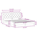 vidaXL Cadre de lit avec LED sans matelas gris clair 160x200cm velours