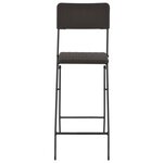 vidaXL Chaise de bar pliable lot de 2 PEHD et acier Aspect de rotin