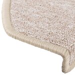 vidaXL Tapis d'escalier 15 Pièces Taupe 65 x 24 x 4 cm