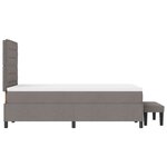 vidaXL Lit à Sommier avec Matelas & Banc Taupe 120x200 cm Tissu