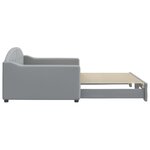 vidaXL Lit de jour avec gigogne sans matelas gris clair 100x200 cm
