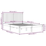 vidaXL Cadre de lit sans matelas blanc 160x200 cm bois de pin massif