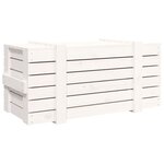 vidaXL Boîte de rangement Blanc 91x40 5x42 cm Bois massif de pin
