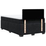 vidaXL Sommier à lattes de lit avec matelas noir 120x190 cm velours