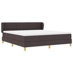 lit à ressort vidaXL avec matelas en marron foncé  180x200 cm  tissu