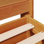 vidaXL Cadre de lit sans matelas cire marron 140x200cm bois pin massif