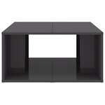 vidaXL Tables basses 4 Pièces gris brillant 33x33x33 cm bois d'ingénierie