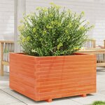 vidaXL Jardinière cire marron 80x80x49 5 cm bois de pin massif