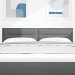 vidaXL Tête de lit LED Lignes Gris Foncé 72 cm Tissu