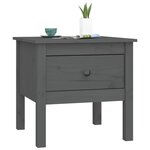 vidaXL Tables d'appoint 2 Pièces Gris 50x50x49 cm Bois massif de pin