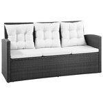 Salon de jardin meuble d'extérieur ensemble de mobilier 5 pièces avec coussins résine tressée noir 02_0016494