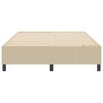 Lit box spring vidaXL Vert clair Gris 140x200 cm Tissu côtelé