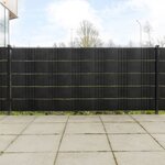 vidaXL Paravents de balcon 5 Pièces noir 255x19 cm résine tressée