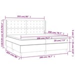 vidaXL Sommier à lattes de lit matelas et LED Crème 200x200 cm Tissu