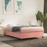 vidaXL Cadre de lit sans matelas rose 140x190 cm velours