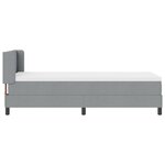 lit à sommier vidaXL avec matelas gris clair 80x200 cm tissu